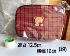 ファミリア　ポーチ　赤チェック　くま　【新品/未開封】 ファミリア ポーチ 赤チェック くま 【新品/未開封】 - メルカリ
