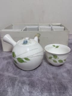 62】前畑陶器 庫山窯 みずひき草 湯呑&急須セット - メルカリ