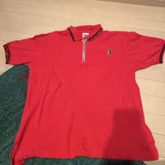Nike レッド ジッパーポロシャツ M 90sのサムネイル