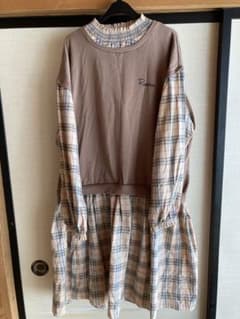 森ガール　ゆるかわ　古着　重ね着風ワンピースのサムネイル