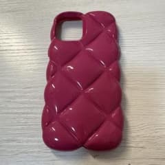 iPhone12ケース キルティング風デザインケース ピンクのサムネイル
