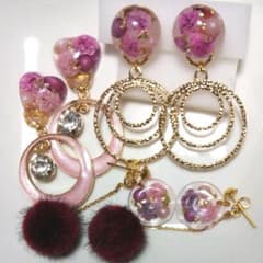 ジャスミン様専用。レジンピアス３点set。のサムネイル