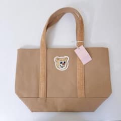 FEILER オールドテディ ワッペントートバッグ ベージュ小 - メルカリ
