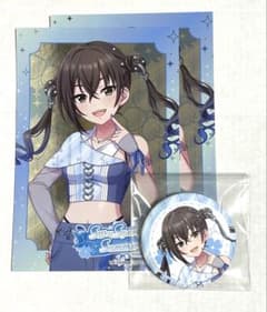 デレマス 砂塚あきら 缶バッジ＋特典ポストカードのサムネイル