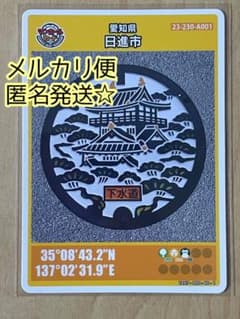 マンホールカード 28弾 愛知県 日進市 1枚 初期ロット 001 岩崎城
