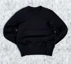 美品SCYE 短丈　無地スウェット 前Vガゼット ブラックS-M相当　マルジェラ 美品SCYE 短丈 無地スウェット 前Vガゼット ブラックS-M相当