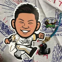 #7中村晃 ステッカー＆アヒルストラップセットのサムネイル