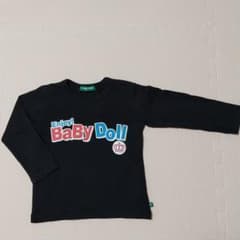 【BABYDOLL】ベビードール　長袖　95　ブラック　綿100のサムネイル