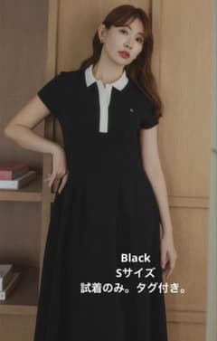 herlipto Short Sleeve Polo Dress Black S - メルカリ