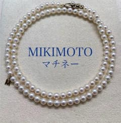 【希少】ミキモト ベビーパール ネックレス マチネー Mチャーム K14 K18 希少】ミキモト ベビーパール ネックレス マチネー Mチャーム K14 K18