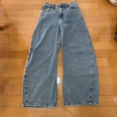 GU バレルレッグジーンズ ブルー Sサイズのサムネイル