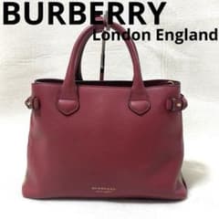 BURBERRY/バーバリー/ミディアム/バナーバッグ/ボルドー/ハンドバッグ 