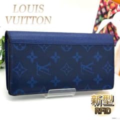 【極美品】ルイヴィトン タイガラマ ポルトフォイユ ブラザ 長財布 コバルト LOUIS VUITTON（ルイ・ヴィトン） ヴィトン タイガラマ モノグラム