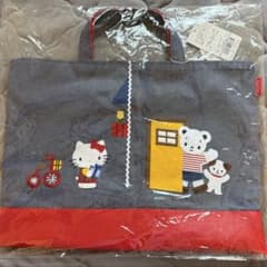 【未使用】ファミリア ハローキティ トートバッグ　レッスンバッグのサムネイル