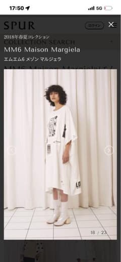 【希少】MM6 オーバーサイズ Tシャツドレス ワンピース コラージュプリント 希少】MM6 オーバーサイズ Tシャツドレス ワンピース コラージュ