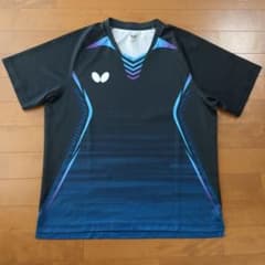 Butterfly 卓球 ユニフォーム ブラック Lサイズ JTTA付きのサムネイル