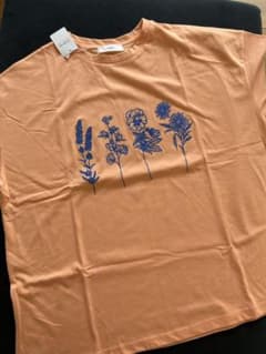w closet 半袖 Tシャツ オレンジ 花柄プリントのサムネイル