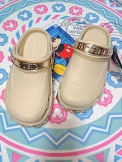 BYTHER バイザー スタッズ 厚底 サンダル クロッグ ベージュ ボーンのサムネイル