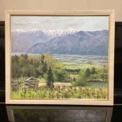 大山功の油絵　信州駒ヶ岳と伊那谷 大山功の油絵 信州駒ヶ岳と伊那谷 - メルカリ