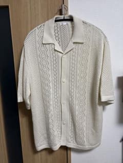 GU ウォッシャブルメッシュニットシャツのサムネイル