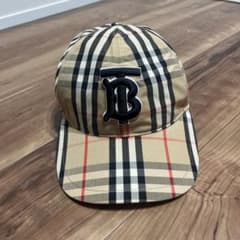 【超美品】BURBERRY TBロゴ ベースボールキャップ チェック Sサイズのサムネイル