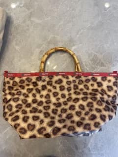LeSportsac レオパード柄 バンブーハンドル トートバッグ - メルカリ