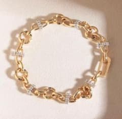 K18YG ブタ鼻 オーバル ブレスレット 18K メンズ レディース 太め 
