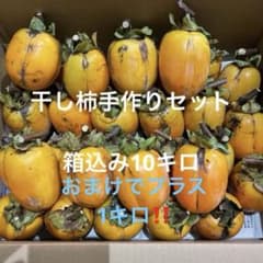 ただいま1キロおまけ付き‼️干し柿手作りセット10キロ‼️鳥取県産　西条柿のサムネイル