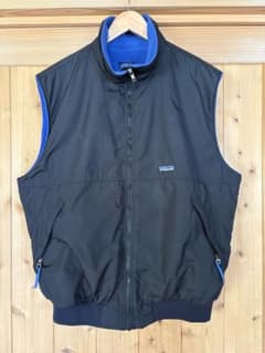 美品 Patagonia シェルドシンチラベスト ブラック Lサイズ 94年製 Patagonia shelled synchilla vest L black 90's パタゴニア シェルド