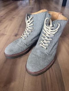 Dr.Martens グレー ウール レースアップブーツ ミッドカットのサムネイル