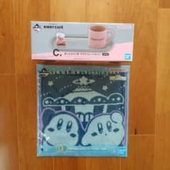 이치 반 쿠지 C 상 안심 하나 KIRBY CAFÉ 머그컵 플레이트 세트