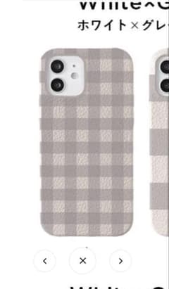 iPhone 용 케이스 깅엄 체크 무늬 그레이