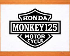 2枚組 モンキー125 カッティングステッカー 14×11cmのサムネイル