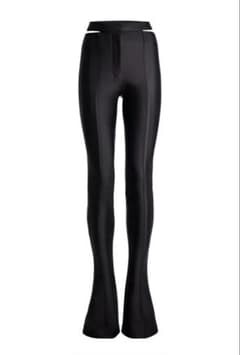 Mugler H&M フレアパンツ ボンデージ デザイン ブラックのサムネイル