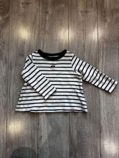 petit main ボーダー長袖Tシャツ 90のサムネイル