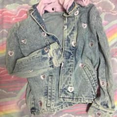 milklim購入♡candy hearts柄ケミカルデニムGジャン、spankのサムネイル