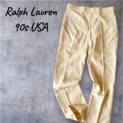 ラルフローレン　90s USA製　リネン混　センタープレス　スラックス