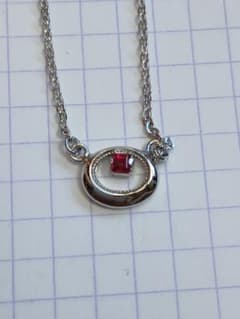 ルビー オーバルモチーフ ネックレス SILVER 925のサムネイル