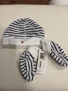 PETIT BATEAU ミニマリニエールキャップ＆ブーティセットのサムネイル