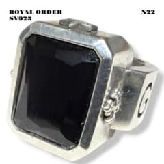 希少品！ ROYAL ORDER GOD SQUARE CRYSTAL リング銀 - メルカリ