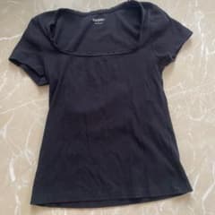 Old Navy リブ 半袖 カットソー ブラック Sのサムネイル