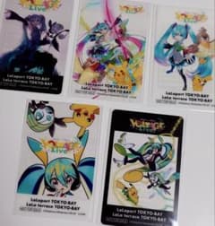 初音ミク ポケモン オリジナルクリアカード 5枚セット ポケミク 限定