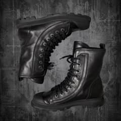 00s Archive D&G レースアップダメージブーツ　　エディ期 archive DIESEL レースアップ レザー ブーツ opium V系 - メルカリ