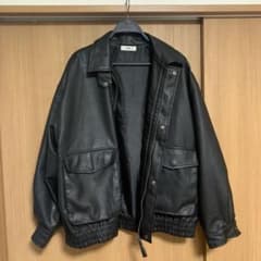 WEGO フェイクレザーブルゾン ブラック Mのサムネイル