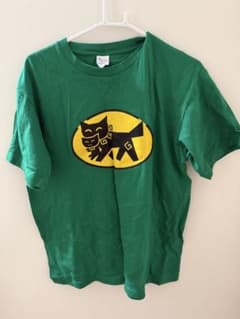 Printstar 猫プリント Tシャツ グリーン Lのサムネイル