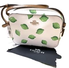 コーチ COACH 涼しげなレモン柄 ショルダー丁度いいサイズ大容量 