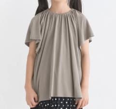 OMNES オムネス キッズ デザインプルオーバー半袖Tシャツ グレージュ100のサムネイル