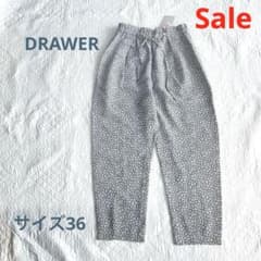 【DRAWER】サイズ36 花柄ちりめん素材パンツ　裏地付き DRAWER】サイズ36 花柄ちりめん素材パンツ 裏地付き - メルカリ