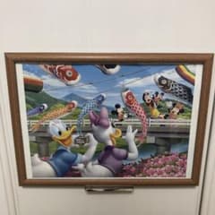 Brand new B4 size framed poster featuring Mickey and Minnie Mouse, a fine art piece from Disney.