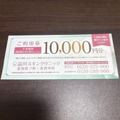 品川スキンクリニック 10,000円分利用券のサムネイル